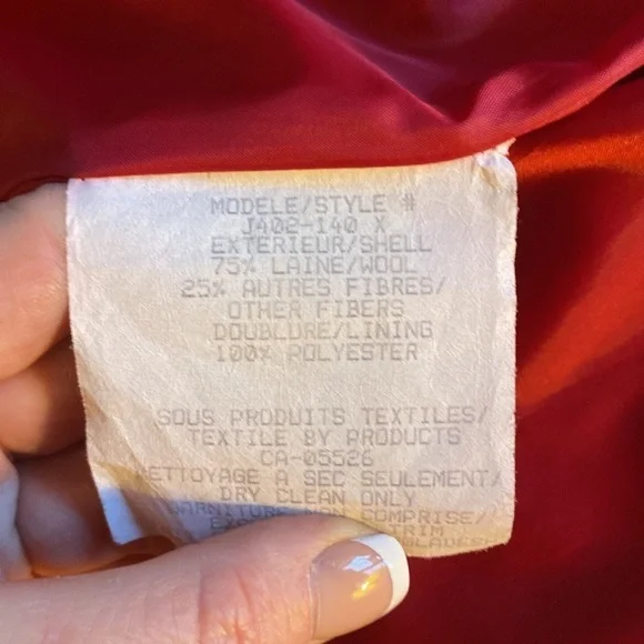 Cache Creek Vintage Wool Double Breasted Classic Christmas Winter Pea Coat Sz L - Picture 14 of 15